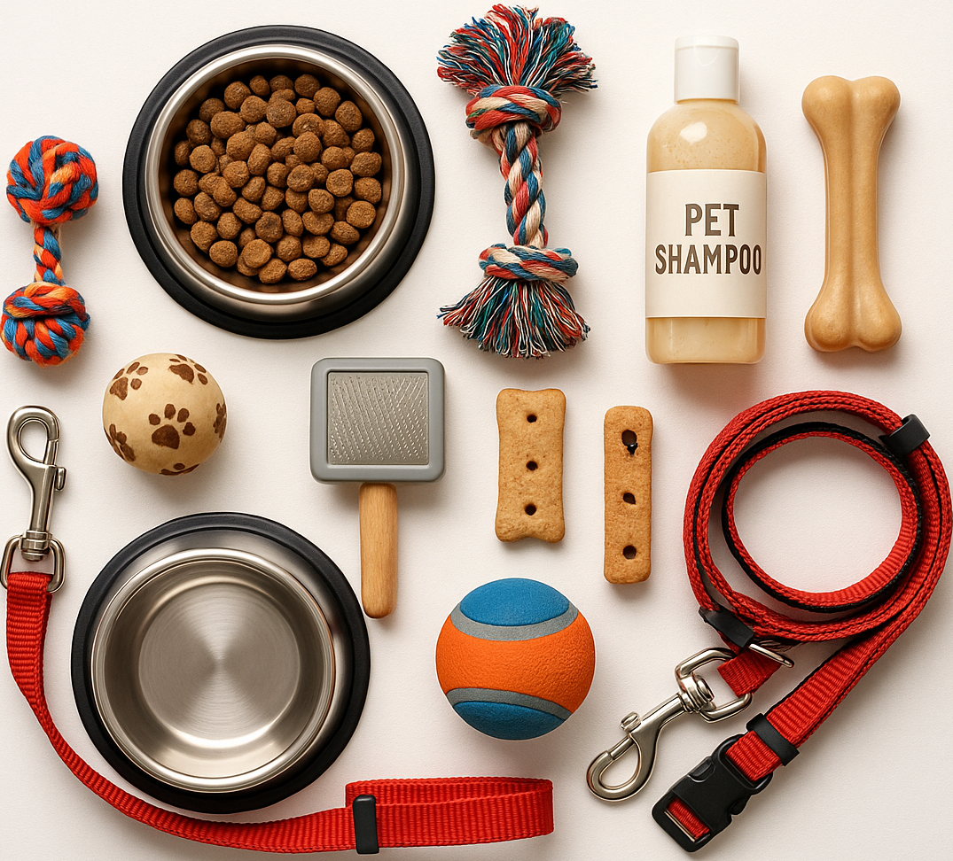 circle photo of pet supplies and make it  a real photo